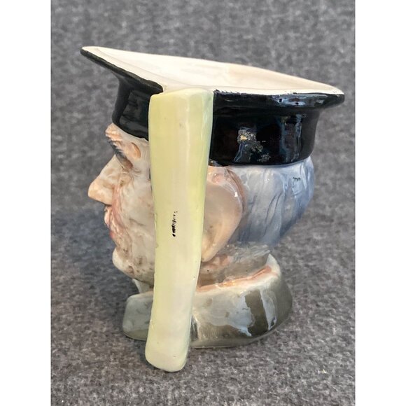 Royal Crown 4964 Toby Mug Lawyer Diploma Handle Graduate Cap Elderly Face Japan - Picture 4 of 10